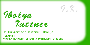 ibolya kuttner business card